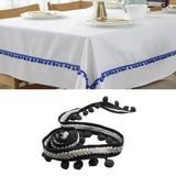 Maxbell 5 Yd Curtain Trim Ribbon Pom Pom Tassel Fringe Sewing Upholstery Decor Black