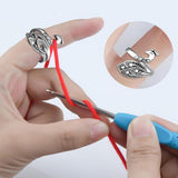 Maxbell 3PCS Knitting Loop Crochet Loop Knitting Ring Finger Decoration Phoenix