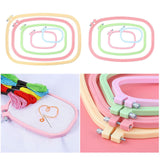 Maxbell 4/5Pcs Embroidery Hoop Ring Cross-Stitch Sewing Frame Loop DIY Craft 4Pcs
