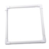 Maxbell White Tapestry Scroll Embroidery Frame Cross Stitch DIY Craft Sewing Tool 36x36cm