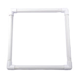 Maxbell White Tapestry Scroll Embroidery Frame Cross Stitch DIY Craft Sewing Tool 36x36cm