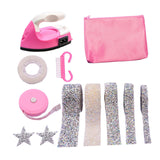 Maxbell Mini Heat Press Machine Iron on Sewing Patches Silver White AB