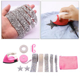 Maxbell Mini Heat Press Machine Iron on Sewing Patches Silver White AB