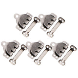 Maxbell 5 Pair Trouser Hooks Clothes Trousers Pants Fasteners Style 9 Grey