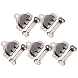 Maxbell 5 Pair Trouser Hooks Clothes Trousers Pants Fasteners Style 9 Grey