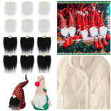 Maxbell 12Pcs Faux Fur Fabric Gnome Beard DIY Craft Toy for Holiday Cosplay Supplies
