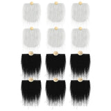 Maxbell 12Pcs Faux Fur Fabric Gnome Beard DIY Craft Toy for Holiday Cosplay Supplies