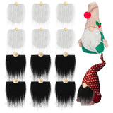 Maxbell 12Pcs Faux Fur Fabric Gnome Beard DIY Craft Toy for Holiday Cosplay Supplies
