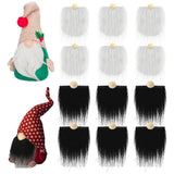 Maxbell 12Pcs Faux Fur Fabric Gnome Beard DIY Craft Toy for Holiday Cosplay Supplies
