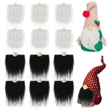 Maxbell 12Pcs Faux Fur Fabric Gnome Beard DIY Craft Toy for Holiday Cosplay Supplies