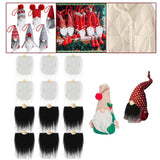 Maxbell 12Pcs Faux Fur Fabric Gnome Beard DIY Craft Toy for Holiday Cosplay Supplies