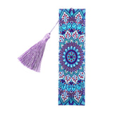 Maxbell 5D Beaded Painting Bookmarks Floral Diamond Painting Bookmark Kit for Gifts B
