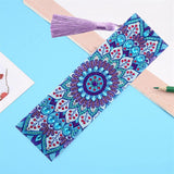 Maxbell 5D Beaded Painting Bookmarks Floral Diamond Painting Bookmark Kit for Gifts B