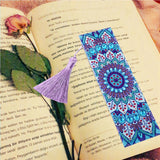 Maxbell 5D Beaded Painting Bookmarks Floral Diamond Painting Bookmark Kit for Gifts B