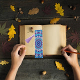 Maxbell 5D Beaded Painting Bookmarks Floral Diamond Painting Bookmark Kit for Gifts B