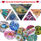 Maxbell 5D Beaded Painting Bookmarks Floral Diamond Painting Bookmark Kit for Gifts C