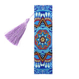 Maxbell 5D Beaded Painting Bookmarks Floral Diamond Painting Bookmark Kit for Gifts C