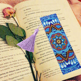 Maxbell 5D Beaded Painting Bookmarks Floral Diamond Painting Bookmark Kit for Gifts C