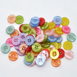 Maxbell 100x resin buttons Round 4-holes sewing scrapbooking crafts accessories 15mm