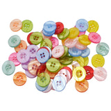 Maxbell 100x resin buttons Round 4-holes sewing scrapbooking crafts accessories 15mm