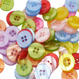 Maxbell 100x resin buttons Round 4-holes sewing scrapbooking crafts accessories 15mm