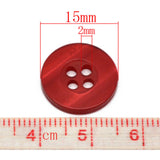 Maxbell 100x resin buttons Round 4-holes sewing scrapbooking crafts accessories 15mm