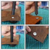 Maxbell DIY Leather Craft Tool for Punch Hole and Install Rivet Button Heavy Duty