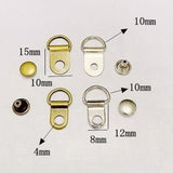 Maxbell Boot Lace Hooks for Leather Craft Mountaineering Shoes Bag Silver 8x12mm