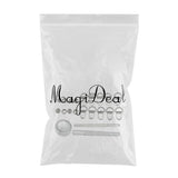 Maxbell Boot Lace Hooks for Leather Craft Mountaineering Shoes Bag Silver 8x12mm