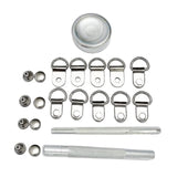 Maxbell Boot Lace Hooks for Leather Craft Mountaineering Shoes Bag Silver 8x12mm
