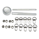 Maxbell Boot Lace Hooks for Leather Craft Mountaineering Shoes Bag Silver 8x12mm