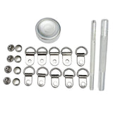 Maxbell Boot Lace Hooks for Leather Craft Mountaineering Shoes Bag Silver 8x12mm