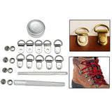 Maxbell Boot Lace Hooks for Leather Craft Mountaineering Shoes Bag Silver 8x12mm