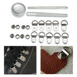 Maxbell Boot Lace Hooks for Leather Craft Mountaineering Shoes Bag Silver 8x12mm