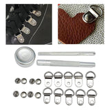 Maxbell Boot Lace Hooks for Leather Craft Mountaineering Shoes Bag Silver 8x12mm