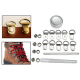 Maxbell Boot Lace Hooks for Leather Craft Mountaineering Shoes Bag Silver 8x12mm