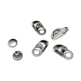 Maxbell Boot Lace Hooks for Leather Craft Mountaineering Shoes Bag Silver 18×8.5mm