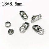 Maxbell Boot Lace Hooks for Leather Craft Mountaineering Shoes Bag Silver 18×8.5mm