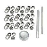 Maxbell Boot Lace Hooks for Leather Craft Mountaineering Shoes Bag Silver 18×8.5mm