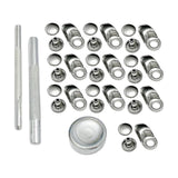 Maxbell Boot Lace Hooks for Leather Craft Mountaineering Shoes Bag Silver 18×8.5mm