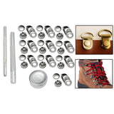 Maxbell Boot Lace Hooks for Leather Craft Mountaineering Shoes Bag Silver 18×8.5mm