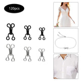 Maxbell 120 Pairs Hook and Eye Fasteners Bra for Trousers 3 Sizes Dress Skirt Collar