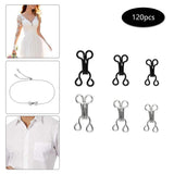 Maxbell 120 Pairs Hook and Eye Fasteners Bra for Trousers 3 Sizes Dress Skirt Collar