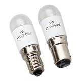 Maxbell 2Pcs Universal Sewing Machine LED Light Bulb E14 BA15D Screw in Type 220V