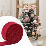 Maxbell Wool Felt Ribbon Sewing Appliques Gift Bows for Holiday Home Decoration Red