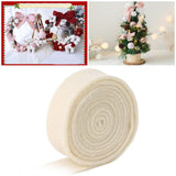 Maxbell Wool Felt Ribbon Sewing Appliques Gift Bows for Holiday Home Decoration White