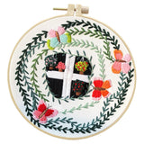 Maxbell Embroidery Kit Cross Stitch Beautiful Craft w/Frame Hoop DIY for Kids Adults Butterfly Garden