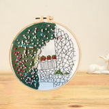 Maxbell Embroidery Kit Cross Stitch Beautiful Craft w/Frame Hoop DIY for Kids Adults City