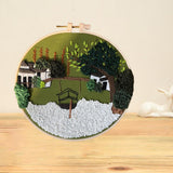 Maxbell Embroidery Kit Cross Stitch Beautiful Craft w/Frame Hoop DIY for Kids Adults Jiangnan Water Town