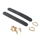 Maxbell Faux Leather Sew On Faux Leather Strap with D Ring Buckle Strap Black
